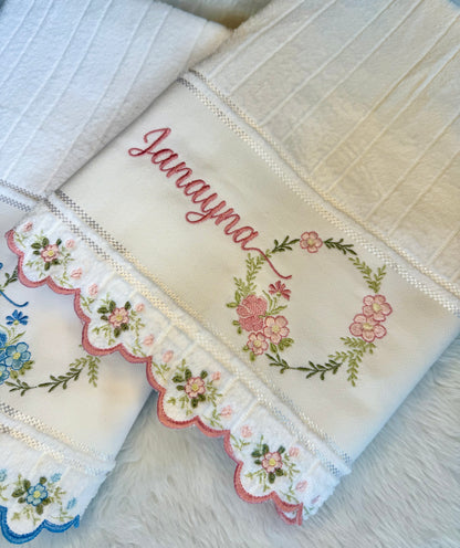 Kit de Toalhas Casal Floral