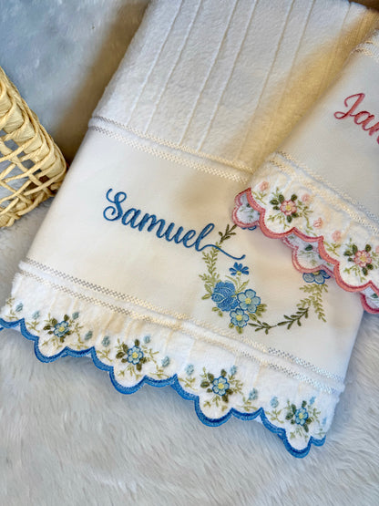 Kit de Toalhas Casal Floral