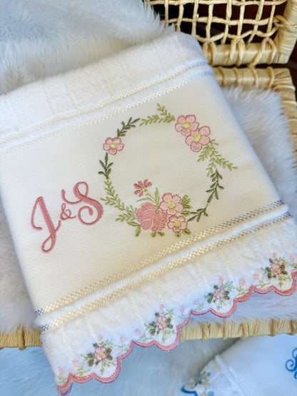 Kit de Toalhas Casal Floral